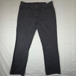 English Laundry Brixton Mens 34x30 Charcoal Gray Textured Straight Leg Pants